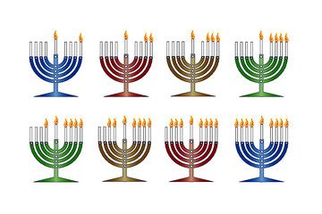 Series of Chanukia starting with first night and ending with the eight night