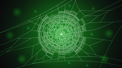Spider Web On Dark Background Halloween Design Elements Spooky Scary Horror Decor Vector