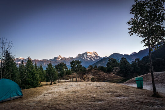 Mesmerizing View At Deoria Tal Or Lake Nestled In Garhwal Himalayas At Chopta Uttarakhand India This Lake Is A Camping Location For Tungnath Chandrashila Hiking Trail Buy This Stock Photo And Mesmerizing View At Deoria Tal Or Lake Nestled In Garhwal Himalayas At Chopta Uttarakhand India This Lake Is A Camping Location For Tungnath Chandrashila Hiking Trail Buy This Stock Photo And