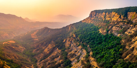 Sunrise view at Matheran, Mumbai, India.