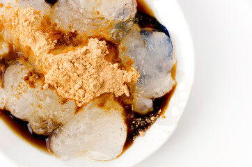 くず餅の黒蜜ときな粉かけ