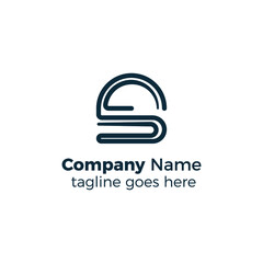 simple line s logo design vector illustration
