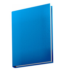 object 3d illustration - highly detailed blue book that is closed, knowledge day concept isolated on white