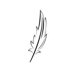 feather pen vector
