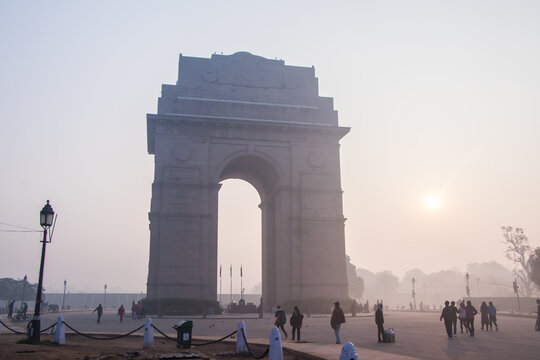 Image of India gate captured early morning