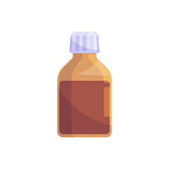 Simple medicine bottles. Vector flat illustration isolated on white background.