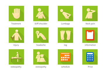 整体院のアイコンイラストセット