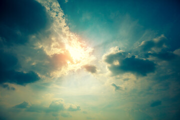 Dramatic cloudy sky at sunset. Sky texture. Abstract nature background