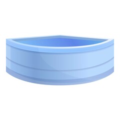 Apartment jacuzzi icon. Cartoon of apartment jacuzzi vector icon for web design isolated on white background