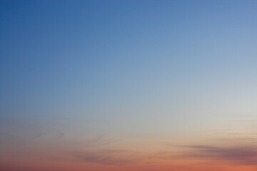Blue Sky Photo View Background. Red and blue sky at sunset