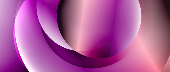 Circle modern geometric abstract background with liquid gradients