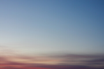 Blue Sky Photo View Background. Red and blue sky at sunset