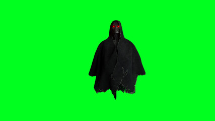 Scary fear ghost animation . 3d realistic render.