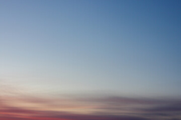 Fototapeta premium Blue Sky Photo View Background. Red and blue sky at sunset