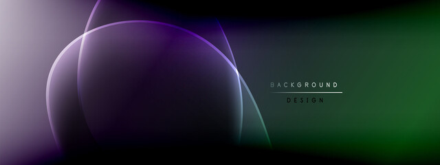 Vector abstract background - liquid bubble shapes on fluid gradient with shadows and light effects. Shiny design template for text