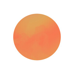 Red-brown circle from the gradient. Abstract watercolor art hand paint on a white background.