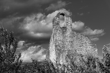 Isernia, Molise, ruins of the Celestial Convent of S. Spirito.  View.