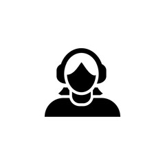 call center operator vector symbol template