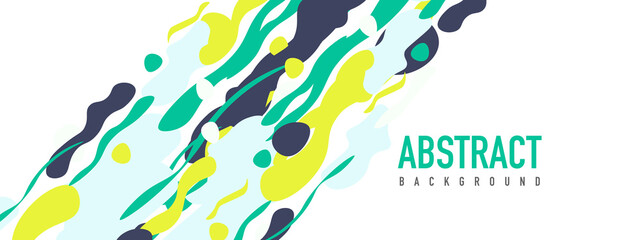 Trendy liquid style shapes abstract design, dynamic vector background for placards, brochures, posters, web landing pages, covers or banners