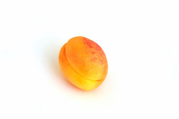 ripe apricot on a white background