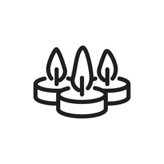 candle icon vector symbol template