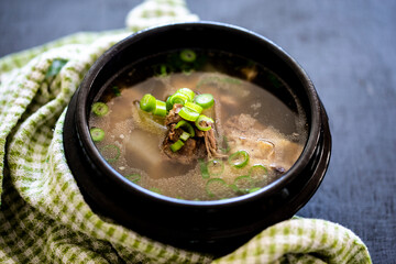 Korean Beef's Rib Bone Soup whick is called Galbitang