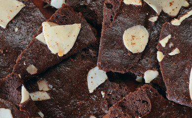 Background of crispy brownies cracker