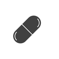 Capsule icon. Medicine symbol modern, simple, vector, icon for website design, mobile app, ui. Vector Illustration