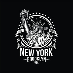 New York Vintage Emblem - obrazy, fototapety, plakaty