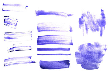 Blanks for design. Pattern of lines and strokes of paint on a white background