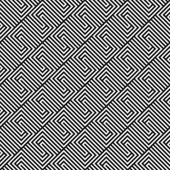 Seamless meander pattern with elements of geometric stripes