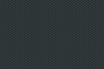 Fototapeta na wymiar Abstract vector texture of scales. Black vector seamless pattern. Background consisting of black hexagons. 