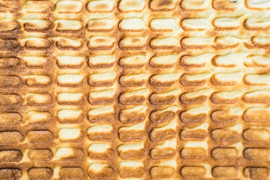Cooked fried waffle. The background.
