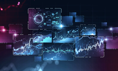 Financial infographics interface, stock market