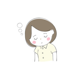 若い女性の表情バリエーション