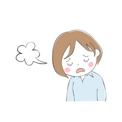 若い女性の表情バリエーション