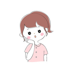 若い女性の表情バリエーション