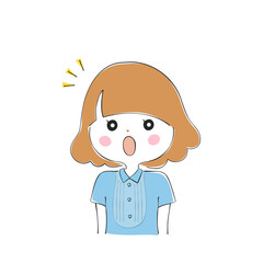 若い女性の表情バリエーション