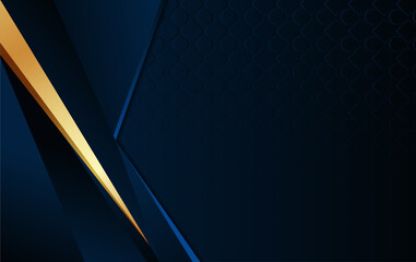 abstract dark blue background with line gold