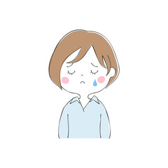 若い女性の表情バリエーション