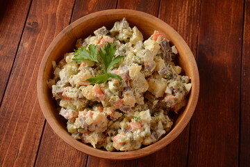 Russian traditional salad 