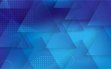 Abstract blue geometry modern background design.