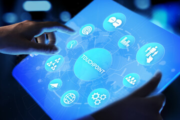 Touchpoint. Business strategy advertising and marketing concept.