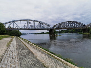 Road bridge in Torun on the Vistula River