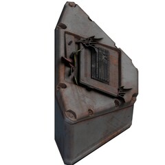 3D rendering of a  switchboard and control block