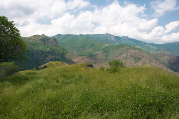 Fototapeta na wymiar Kayan Fortress. a famous Historic site in Alaverdi, Lori, Armenia.