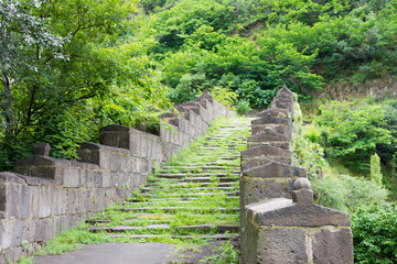 Sanahin Bridge. It is build by AD 1195. a famous Historic site in Alaverdi, Lori, Armenia.