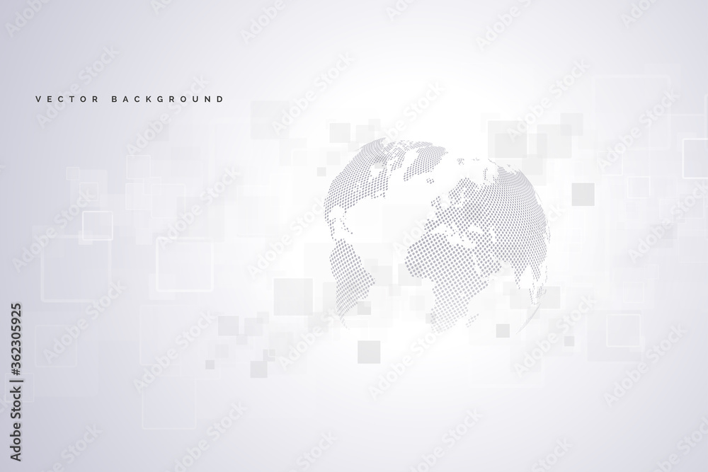 Poster global network connection.abstract background technology graphic design. network wireless systems an