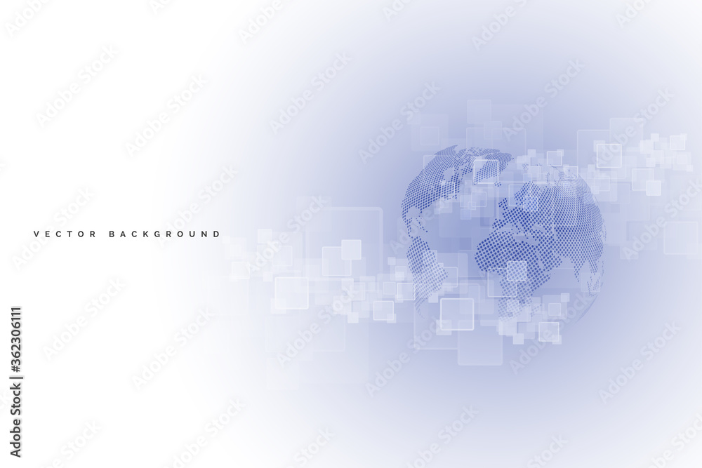 Poster global network connection.abstract background technology graphic design. network wireless systems an