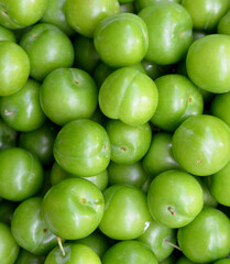 green plum on the market